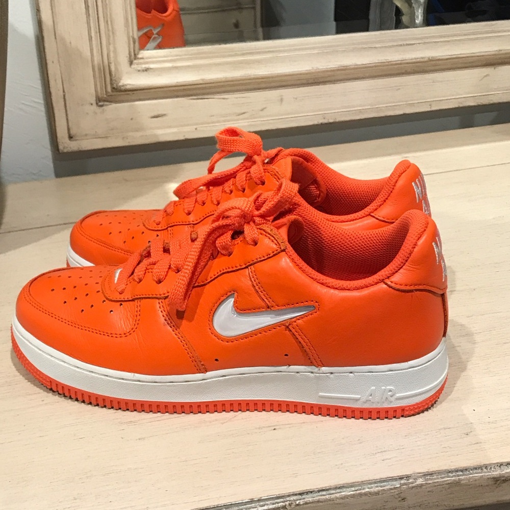 Nike Orange and White Men's Athletic Shoes